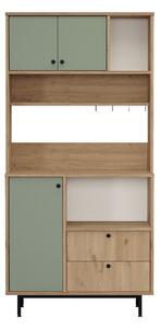 Donae Highboard Ek/Grön -