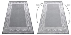Modern MEFE matta 2813 Ram, grekisk nyckel - structural två nivåer av hudna grå