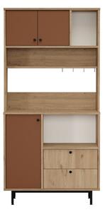 Donae Highboard Ek/Röd -