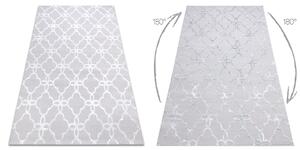 Modern MEFE matta 8504 Spalje, blommor - structural två nivåer av hudna grå / vit