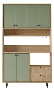 Donae Highboard Ek/Grön -