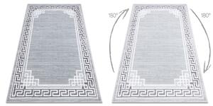 Modern MEFE matta 9096 Ram, grekisk nyckel - structural två nivåer av hudna grå