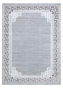 Modern MEFE matta 9096 Ram, grekisk nyckel - structural två nivåer av hudna grå