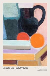 Konsttryck Still Life with Two Oranges & A Black Jug (Abstract Kitchen) - Vilhelm Lundstrøm, (26.7 x 40 cm)