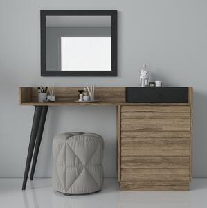 Elspet Sminkbord 142 cm Svart/Valnöt -