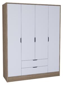 LIFAST Garderob 170x183 cm Ljusbrun/Vit -