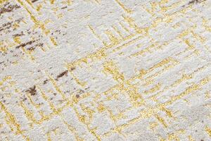 Modern MEFE matta 8722 Lines vintage - structural två nivåer av hudna beige / guld