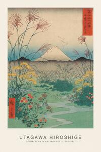 Konsttryck Ōtsuki Plain in Kai Province (Japanese Spring Landscape) - Utagawa Hiroshige, (26.7 x 40 cm)
