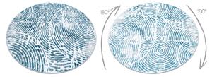 Modern MEFE matta Circle 8725 Circles Fingerprint - structural två nivåer av hudna kräm / blå