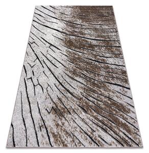 Modern matta COZY 8874 Trä, trä - strukturella två nivåer av hudna brun
