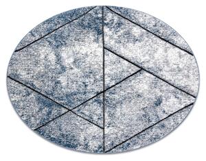 Modern matta COZY 8872 Circle Wall, geometrisk, trianglar - strukturella två nivåer av hudna, blå