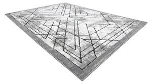 Modern matta COZY Tico, geometrisk - strukturella två nivåer av hudna grå