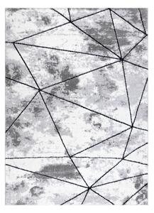 Modern matta COZY Polygons, geometrisk, trianglar - strukturella två nivåer av hudna grå