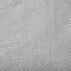 Filt Ljusgrå Polyester 200 x 220 med Pom Poms Mjukt överdrag Beliani