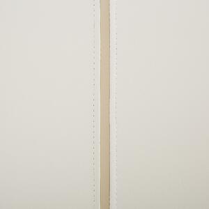 Sängbord Vit konstläderklädsel Hårnålsben 48 x 41 x 56 cm 1 låda Beliani