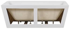 Badkar Vit Sanitär Akryl Oval Enkel 170 x 80 cm Minimalistisk Design Beliani