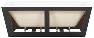 Badkar Svart Sanitär Akryl Oval Enkel 170 x 80 cm Minimalistisk Design Beliani