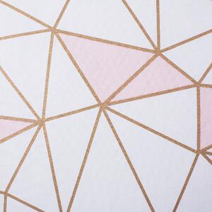 Set med 2 prydnadskuddar Rosa Bomull 45 x 45 cm Geometriskt mönster Nättryck Dekortillbehör Beliani