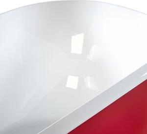 Fristående Badkar Röd Sanitär Akryl Oval Enkel 170 x 77 cm Modern Design Beliani