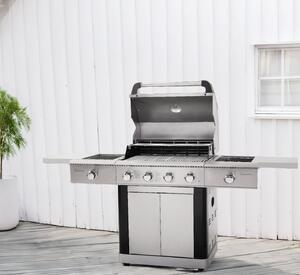 Gasolgrill premium i rostfritt stål | 5 gasolbrännare | 1st IR-brännare | Dallas