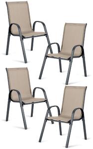 Sofotel SO-980 textil trädgårdsstolar set om 4