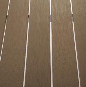 Brunt Trädgårdsbord för 6 personer med Anodiserad Aluminium 180 x 90 cm i Modern Stil Beliani