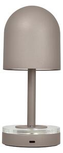 AYTM - LUCEO Portable Lamp - Bärbar lampa - Taupe/klar - Ø9xH22 cm