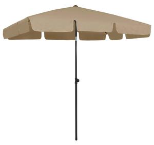 Strandparasoll taupe 200x125 cm