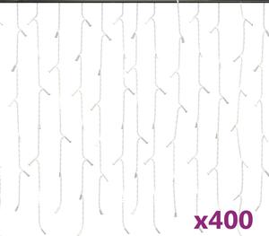 Ljusslinga draperi istappar 10 m 400 lysdioder kallvit