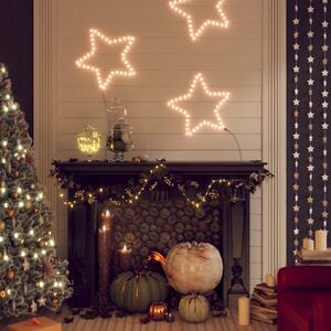 Julstjärna ljusslingor 3 st med 48 LEDs varmvit 56 cm