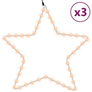 Julstjärna ljusslingor 3 st med 48 LEDs varmvit 56 cm