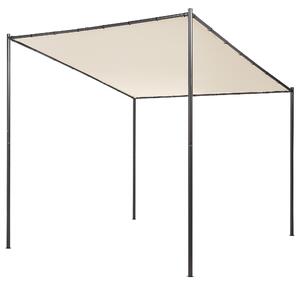 Pergola Beige Polyester Stål 282 x 294 cm Tyg Skugga Metallram Trädgård Paviljong Beliani