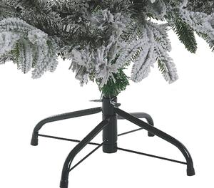 Konstgjord julgran Vit PVC Metallfot 120 cm Snöig Skandinavisk stil Beliani
