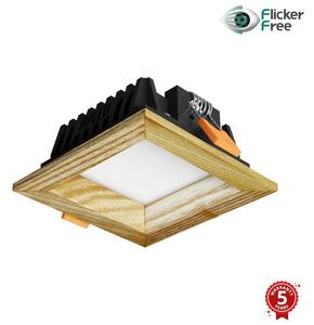 APLED - LED-lampa SQUARE WOODLINE LED/3W/230V 3000K 9x9 cm ask massivt trä