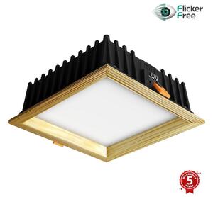 APLED-LED-lampa SQUARE WOODLINE LED/12W/230V 3000K 17x17 cm tall massivt trä