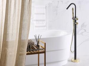 Fristående badkarsblandare Svart Guld Matt Praktisk Modern Elegant Beliani