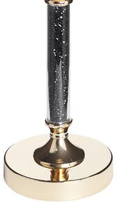 Ljushållare Guld och Svart Metall Pelare Glas Skärm 41 cm Glamour Accent Dekoration Bord Bordsupsats Beliani