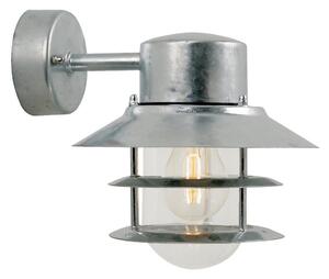 Nordlux - Vägglampa för utomhusbruk BLOKHUS 1xE27/60W/230V IP54 silver