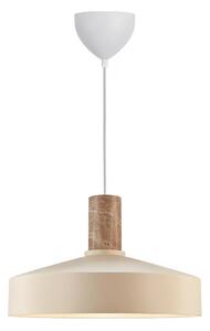 Nordlux - Ljuskrona med textilsladd ELVAS 1xE27/60W/230V diameter 37,5 cm beige