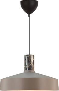 Nordlux - Ljuskrona med textilsladd ELVAS 1xE27/60W/230V diameter 37,5 cm brun