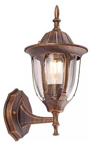 Vägglampa för utomhusbruk MANOEL 1xE27/15W/230V IP44 brons patina