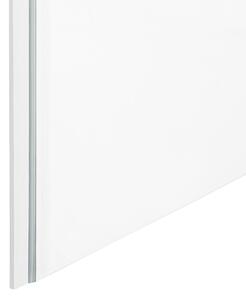 Duschvägg Silver Härdat glas Aluminiumram Enkeldörr Fyrkantig 70 x 70 x 185 cm Modern design Beliani