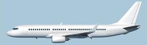 Illustration Side of passenger jet airplane - easy to cut out., Michal Krakowiak