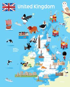 Illustration United Kingdom Map, drmakkoy