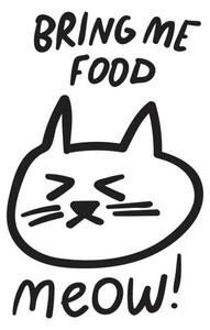 Illustration Bring me food. Meow! Angry cat face., Igor Levin