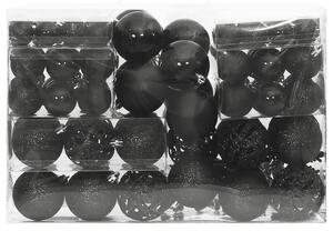 Julgranskulor 111 delar svart polystyren