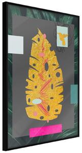 Inramad Poster / Tavla - Botanical Treasure - 20x30 Svart ram med passepartout