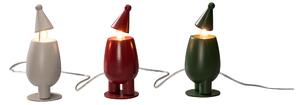 Elljusstake 3 ljus trä LED 14,8cm