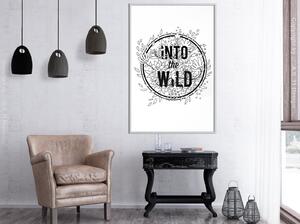 Inramad Poster / Tavla - Connect with Nature - 30x45 Svart ram med passepartout