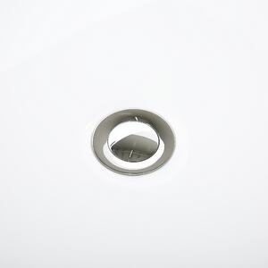 Fristående badkar Glansigt Silver Sanitär Akryl Enkel Oval Modern Minimalistisk design Beliani